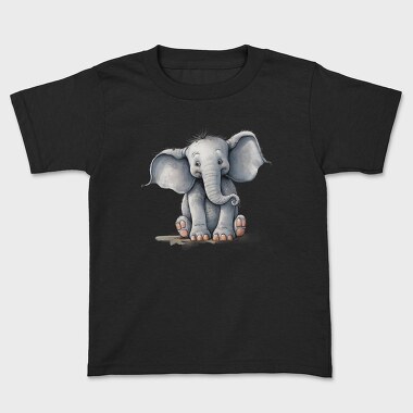 Elephant Sitting Cute, Tricou Copii
