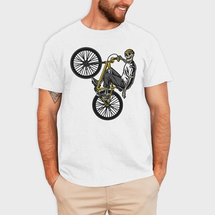 Skeleton BMX, Tricou Barbati (Unisex)