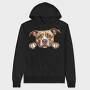 English Staffordshire Bull Terrier Peeking Face, Hanorac Oversize Barbati (Unisex)