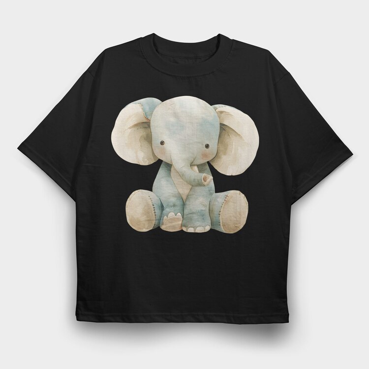 Elephant Blue Ear, Tricou Oversize Barbati (Unisex)