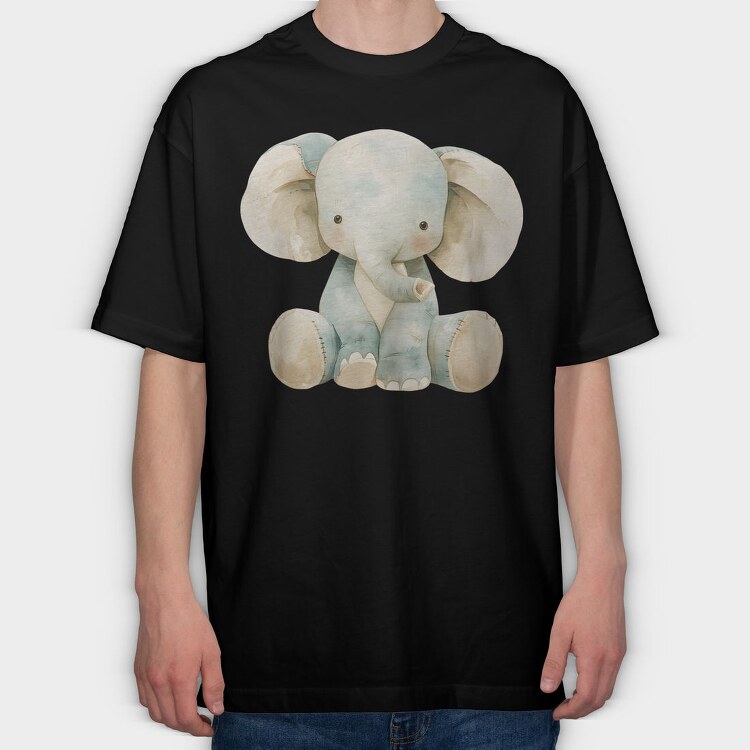Elephant Blue Ear, Tricou Oversize Barbati (Unisex)