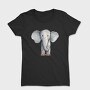 Elephant Cartoon Minimalist, Tricou Femei