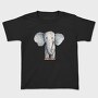 Elephant Cartoon Minimalist, Tricou Copii