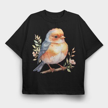 Fairy Bird Branch, Tricou Oversize Barbati (Unisex)