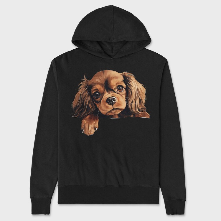 English Toy Spaniel, Hanorac Oversize Barbati (Unisex)