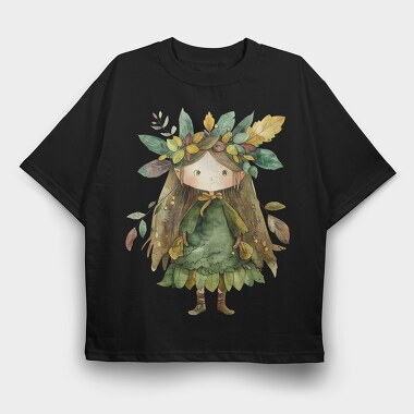 Elf Forest Queen, Tricou Oversize Barbati (Unisex)