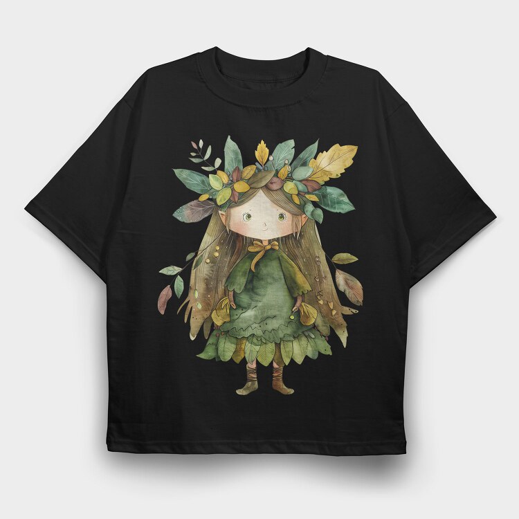 Elf Forest Queen, Tricou Oversize Barbati (Unisex)