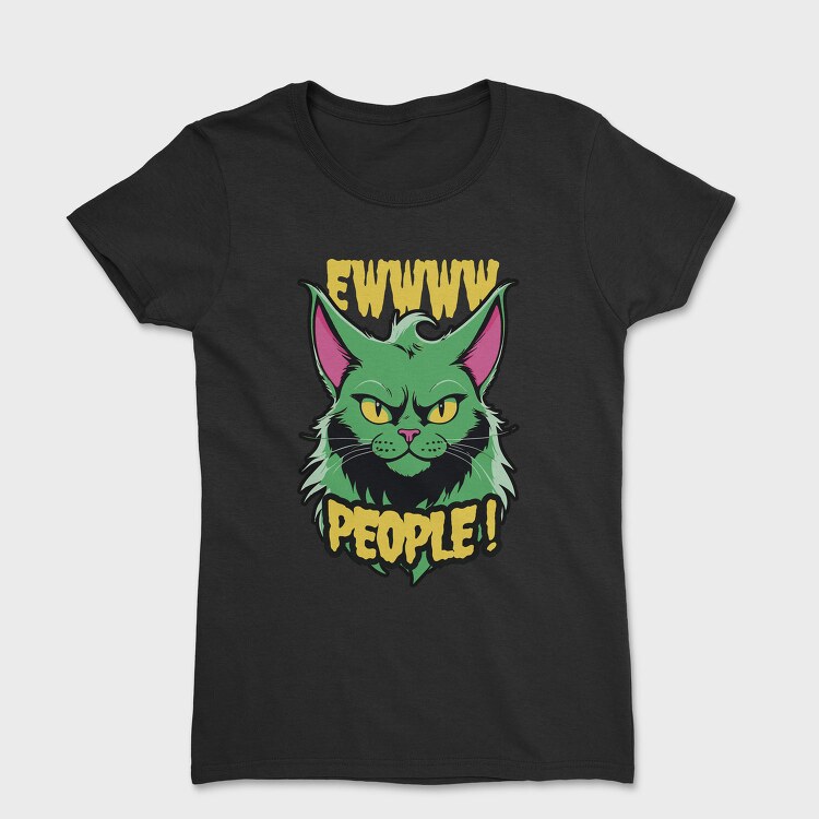 Ew People Green Cat, Tricou Femei