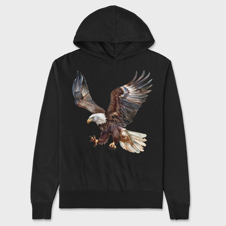 Eagle Flying Clipart, Hanorac Oversize Barbati (Unisex)