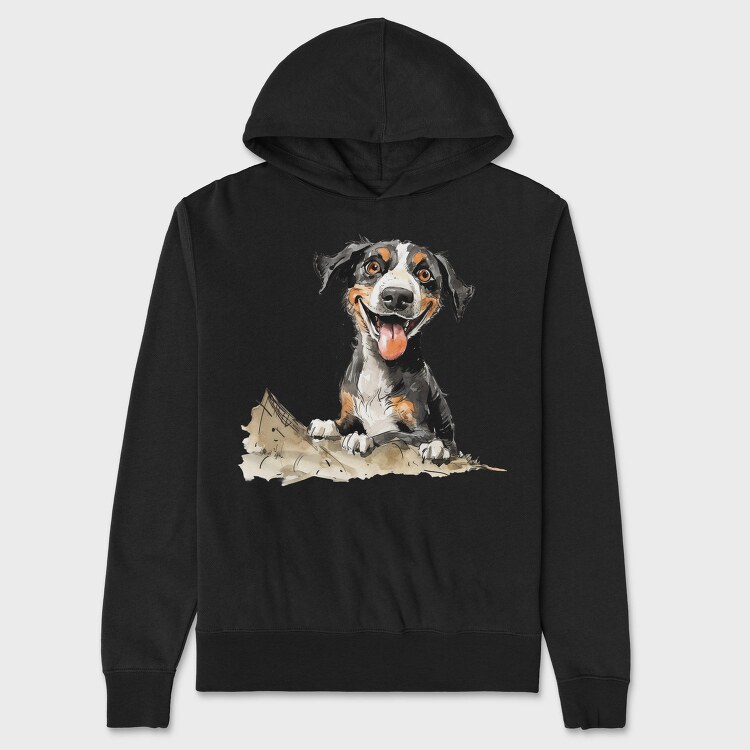 Entlebucher Mountain Dog Smile, Hanorac Oversize Barbati (Unisex)