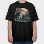 Elephant Forest Clipart, Tricou Oversize Barbati (Unisex)