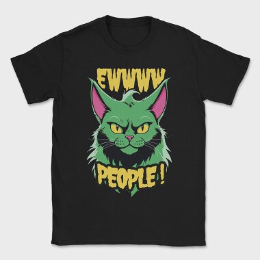 Ew People Green Cat, Tricou Barbati (Unisex)