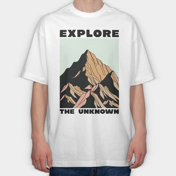 Explore the Unknown, Tricou Oversize Barbati (Unisex)
