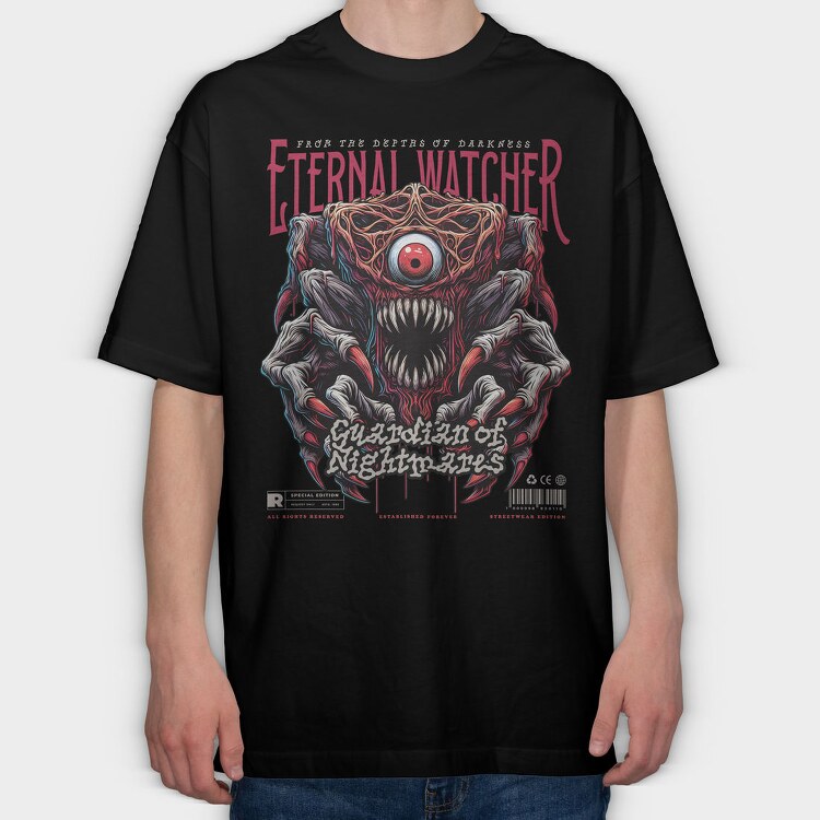 Eternal Watcher, Tricou Oversize Barbati (Unisex)
