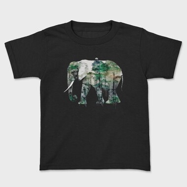 Elephant Forest Silhouette, Tricou Copii