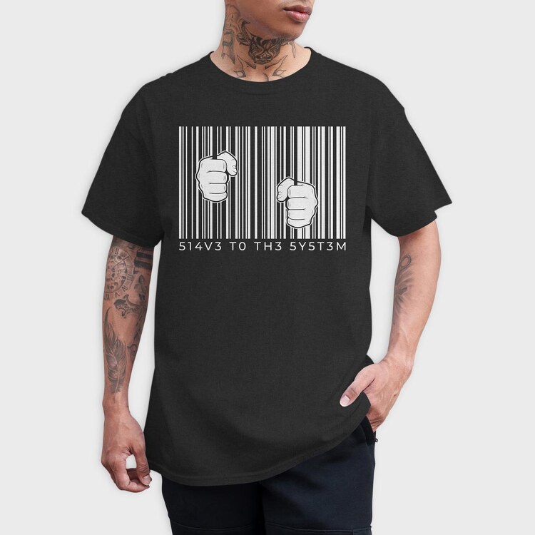 Hands On Barcode, Tricou Barbati (Unisex)