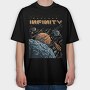 Explore Infinity Settle Anywhere, Tricou Oversize Barbati (Unisex)