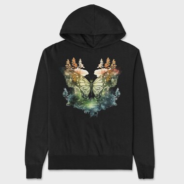 Forest Butterfly Sublimation, Hanorac Oversize Barbati (Unisex)