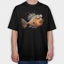 Fishtail Fishy Funny, Tricou Oversize Barbati (Unisex)