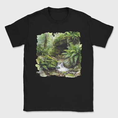 Forest Fern Stream, Tricou Barbati (Unisex)