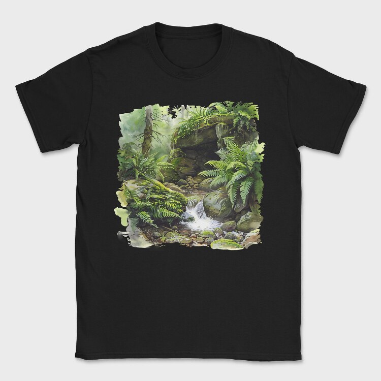 Forest Fern Stream, Tricou Barbati (Unisex)