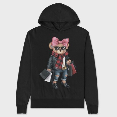 Fashion Bear Scarf, Hanorac Oversize Barbati (Unisex)