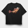 Fishtail Funny Fish, Tricou Oversize Barbati (Unisex)