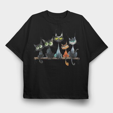 Feline Fantasy Group, Tricou Oversize Barbati (Unisex)