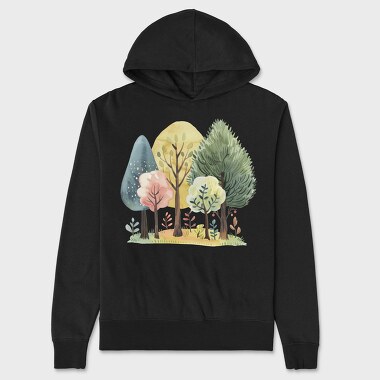 Forest Magic Night, Hanorac Oversize Barbati (Unisex)