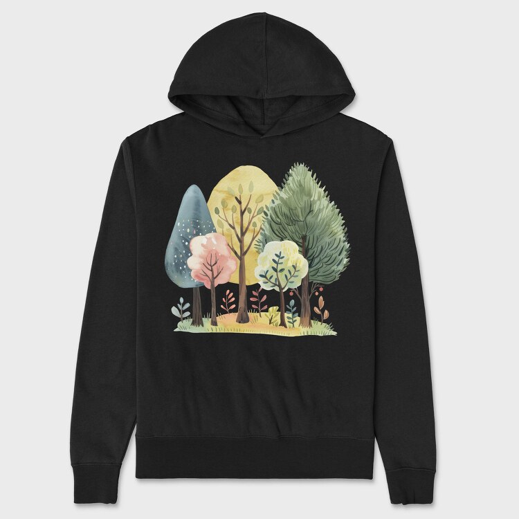 Forest Magic Night, Hanorac Oversize Barbati (Unisex)