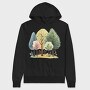 Forest Magic Night, Hanorac Oversize Barbati (Unisex)