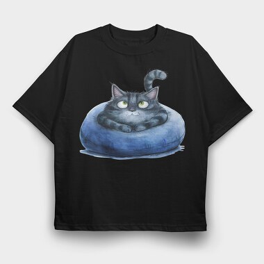 Fat Cat Balls, Tricou Oversize Barbati (Unisex)