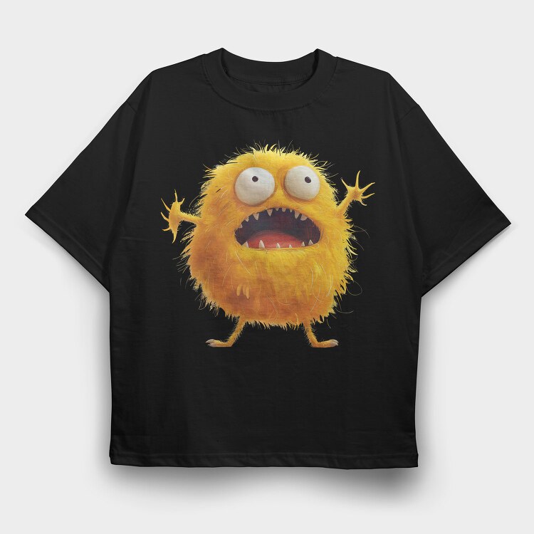 Fluffy Monster Roar, Tricou Oversize Barbati (Unisex)