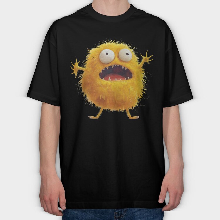 Fluffy Monster Roar, Tricou Oversize Barbati (Unisex)