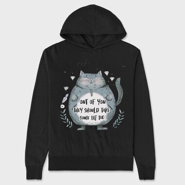 Fat Cat Sarcasm, Hanorac Oversize Barbati (Unisex)