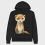 Ferret Sitting Animal, Hanorac Oversize Barbati (Unisex)
