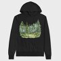 Forest Misty Meadow, Hanorac Oversize Barbati (Unisex)