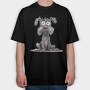 Fluffy Moon Scout, Tricou Oversize Barbati (Unisex)