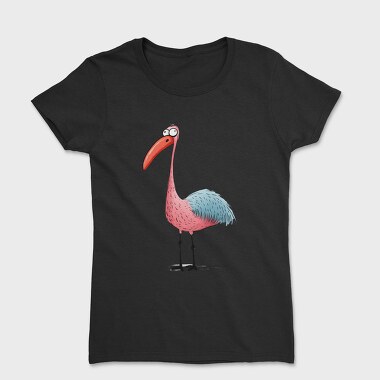 Flamingo Cartoon Minimalist, Tricou Femei
