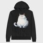 Fat Cat Sitting, Hanorac Oversize Barbati (Unisex)