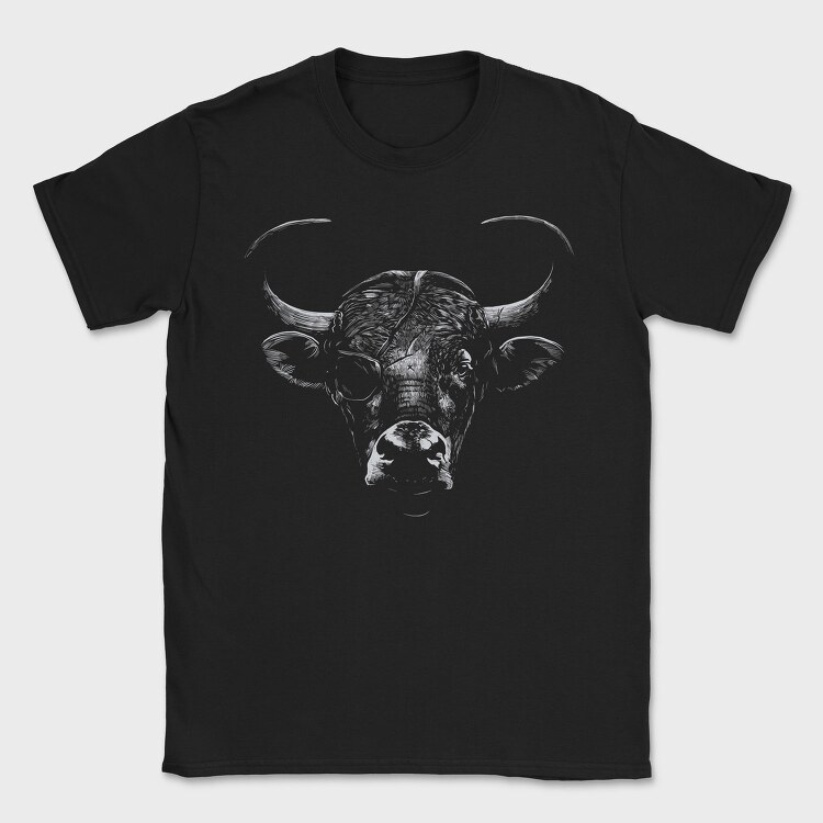 Eyepatch Bull Portrait, Tricou Barbati (Unisex)