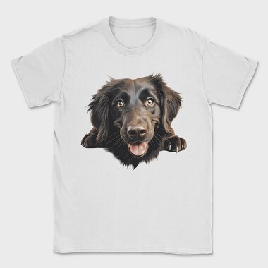 Flat Coated Retriever Peeking, Tricou Barbati (Unisex)