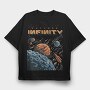 Explore Infinity Settle Anywhere, Tricou Oversize Barbati (Unisex)