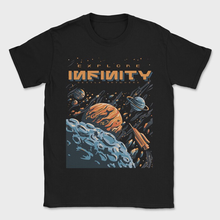 Explore Infinity Settle Anywhere, Tricou Barbati (Unisex)