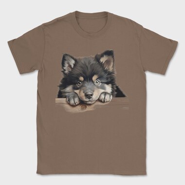 Finnish Lapphund Peeking, Tricou Barbati (Unisex)