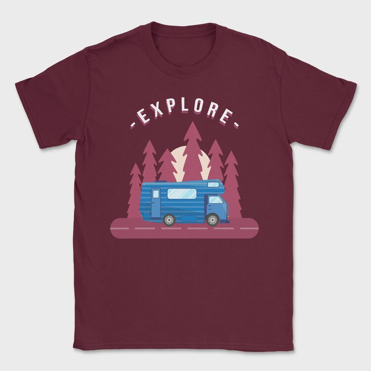 Explore Camper, Tricou Barbati (Unisex)