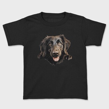 Flat Coated Retriever Peeking, Tricou Copii