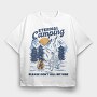 Eternal Camping Skeleton, Tricou Oversize Barbati (Unisex)
