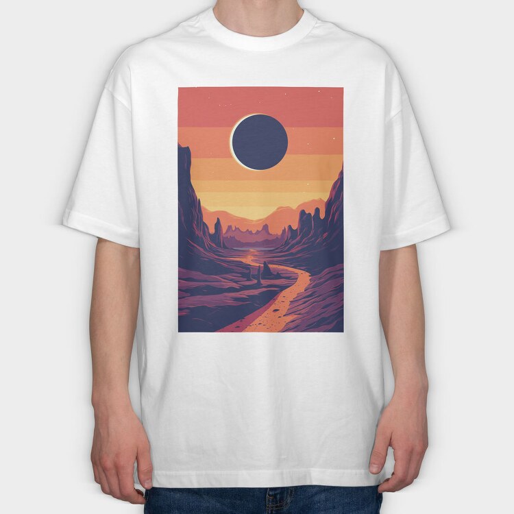 Eclipse, Tricou Oversize Barbati (Unisex)