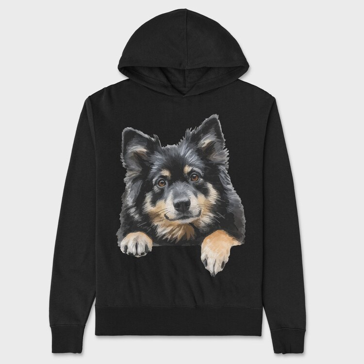 Finnish Lapphund Peep, Hanorac Oversize Barbati (Unisex)